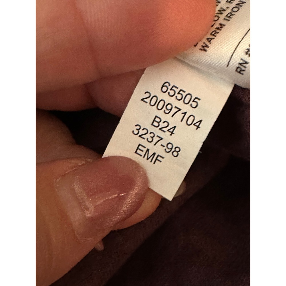 Duluth Trading Free Swingin Flannel Shirt XL Butterfly Floral Purple Cotton - Picture 8 of 9